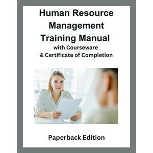 HUMAN Resource Management Training Manual with Certificate Of Completion